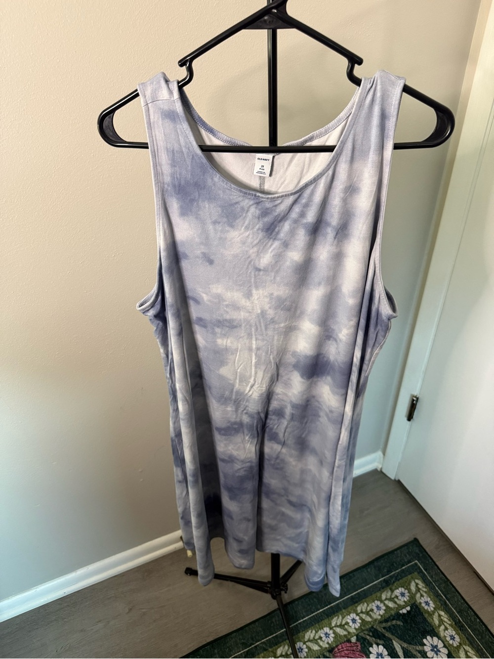 Old Navy Blue and White Sleeveless Dress - 2X